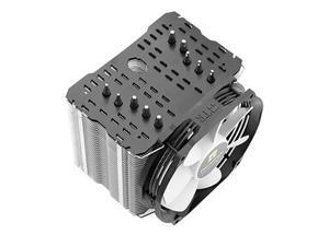 Macho 120 SBM: Thermalright signature through holes on fins for efficient ventilation. 120mm fan cooler that fits a mini-ITX platform with least RAM or VGA compatibility issues. Macho 120 SBM: Thermalright signature through holes on fins for efficient ventilation. 120mm fan cooler that fits a mini-ITX platform with least RAM or VGA compatibility issues.