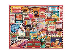 Diners Collage 1000 Piece Puzzle by White Mountain Puzzles Diners Collage 1000 Piece Puzzle by White Mountain Puzzles