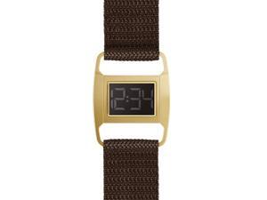 Void PXR5-PG/BW Women's Stainless Brown Nylon Band Black Dial Watch Void PXR5-PG/BW Women's Stainless Brown Nylon Band Black Dial Watch