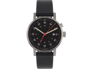 Void V03A-BR/BL/BL Unisex Stainless Black Leather Band Black Dial Watch Void V03A-BR/BL/BL Unisex Stainless Black Leather Band Black Dial Watch