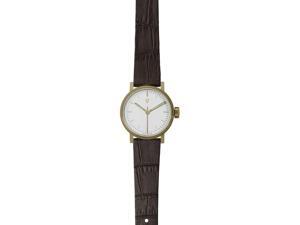 Void V03P-GO/CB/WH Women's Stainless Brown Leather Band White Dial Watch Void V03P-GO/CB/WH Women's Stainless Brown Leather Band White Dial Watch