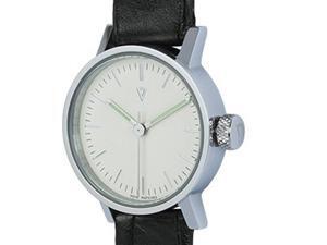 Void V03P-PO/CN/WH Women's Stainless Black Leather Band White Dial Watch Void V03P-PO/CN/WH Women's Stainless Black Leather Band White Dial Watch