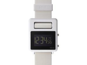Void SOND-WHITE Unisex Digital White Nylon Band Black Dial Watch Void SOND-WHITE Unisex Digital White Nylon Band Black Dial Watch
