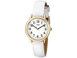 Timex T2P689 Women's Easy Reader White Leather Band White Dial Watch Timex T2P689 Women's Easy Reader White Leather Band White Dial Watch