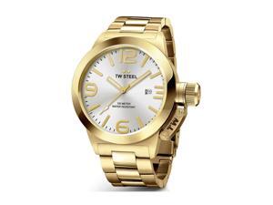 TW Steel CB81 Yellow Bracelet Band Silver Dial Watch TW Steel CB81 Yellow Bracelet Band Silver Dial Watch