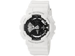 Casio G-Shock GMAS110CW-7A1CR Womens White Resin Band Black Dial Watch Casio G-Shock GMAS110CW-7A1CR Womens White Resin Band Black Dial Watch