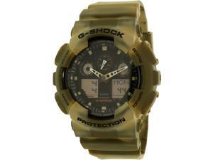 Casio G-Shock GA100MM-5ACR Men's Green Resin Band Black Dial Watch Casio G-Shock GA100MM-5ACR Men's Green Resin Band Black Dial Watch