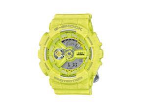 Casio G Shock GMAS110HT-9ACR UnisexS-Series Yellow Resin Band Gray Dial Watch Casio G Shock GMAS110HT-9ACR UnisexS-Series Yellow Resin Band Gray Dial Watch