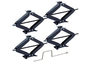 Set of 4 5000 lb 24" RV Trailer Stabilizer Leveling Scissor Jacks w/handle-26020 Set of 4 5000 lb 24" RV Trailer Stabilizer Leveling Scissor Jacks w/handle-26020