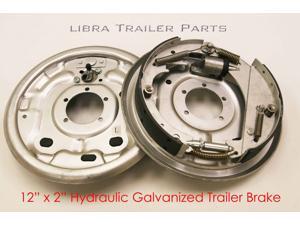 (1) New 12" x 2" Hydraulic Marine Trailer Brake Assembly Pair Set - 21020 (1) New 12" x 2" Hydraulic Marine Trailer Brake Assembly Pair Set - 21020