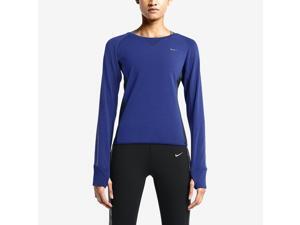 Nike Women's Dri-Fit Sprint Crew Running Shirt-Deep Royal Blue/Obsidian-XL Nike Women's Dri-Fit Sprint Crew Running Shirt-Deep Royal Blue/Obsidian-XL