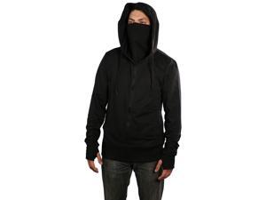 ARSNL Men's Fleece Full Zip Ninja Hoodie-Black-Small ARSNL Men's Fleece Full Zip Ninja Hoodie-Black-Small