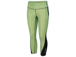 Nike Women's Dri-Fit Printed Racer Cropped Running Tights-Volt/Black-Large Nike Women's Dri-Fit Printed Racer Cropped Running Tights-Volt/Black-Large