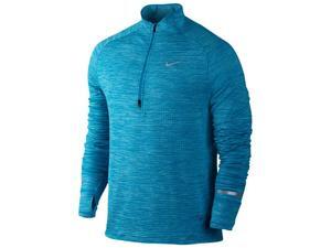 Nike Men's Dri-Fit Element Sphere 1/2 Zip Running Shirt-Imperial Blue/Heather-XL Nike Men's Dri-Fit Element Sphere 1/2 Zip Running Shirt-Imperial Blue/Heather-XL