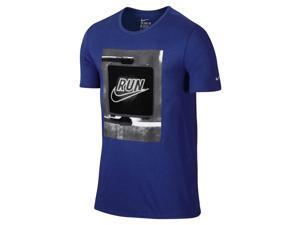 Nike Men's Dri-Fit Don't Walk Run Running T-Shirt-Deep Royal Blue-Large Nike Men's Dri-Fit Don't Walk Run Running T-Shirt-Deep Royal Blue-Large