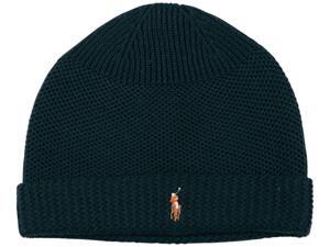 Polo Ralph Lauren Men's Merino Wool Thermal Stitch Beanie-Dark Green Polo Ralph Lauren Men's Merino Wool Thermal Stitch Beanie-Dark Green