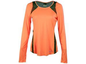 Nike Women's Dri-Fit Crew Long Sleeve Running Top-Hyper Orange-Small Nike Women's Dri-Fit Crew Long Sleeve Running Top-Hyper Orange-Small