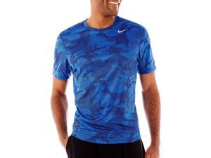 Nike Men's Dri-Fit Sublimated Camo Running Shirt-Blue-Small Nike Men's Dri-Fit Sublimated Camo Running Shirt-Blue-Small