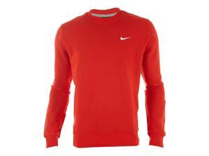 Nike Men's Classic Club Fleece Crew Sweatshirt-Red/White-Large Nike Men's Classic Club Fleece Crew Sweatshirt-Red/White-Large