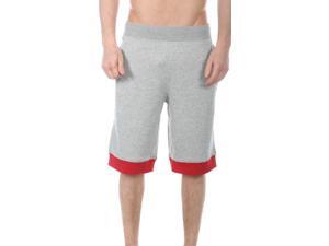 Jordan Men's Nike Jordan Fleece Shorts-Grey/Red-Medium Jordan Men's Nike Jordan Fleece Shorts-Grey/Red-Medium