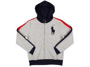 Polo Ralph Lauren Big Boys' (8-20) Big Pony Zip Hoodie-Dark Heather Gray-8 Polo Ralph Lauren Big Boys' (8-20) Big Pony Zip Hoodie-Dark Heather Gray-8