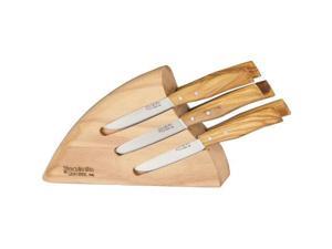 Steak Knives with Contoured Olive Wood Handles Steak Knives with Contoured Olive Wood Handles