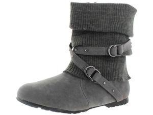 Moda Essentials Women's Strappy Buckles Sweater Booties Moda Essentials Women's Strappy Buckles Sweater Booties