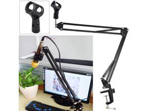 Yaheetech Black Mic Microphone Suspension Boom Scissor Arm Stand Holder Adjustable legs for Studio, Broadcasting and TV stations Yaheetech Black Mic Microphone Suspension Boom Scissor Arm Stand Holder Adjustable legs for Studio, Broadcasting and TV stations