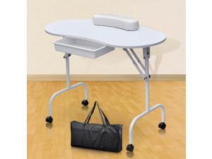 Yaheetech Portable & Foldable Collapsible Manicure Table Nail Art Desk Workstation Pull Out Drawer + Carry Bag + Wrist Rest Yaheetech Portable & Foldable Collapsible Manicure Table Nail Art Desk Workstation Pull Out Drawer + Carry Bag + Wrist Rest