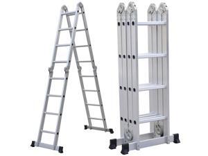 Yaheetech 15.5FT Step Platform Multi Purpose Aluminum Folding Step Platform Scaffold Ladder 330LB Yaheetech 15.5FT Step Platform Multi Purpose Aluminum Folding Step Platform Scaffold Ladder 330LB