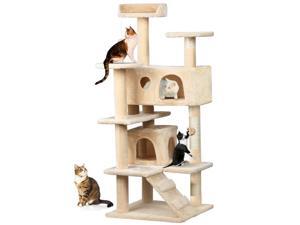 Yaheetech 52" Cat Tree Tower Condo Furniture Scratch Post Kitty Pet House Play Beige Yaheetech 52" Cat Tree Tower Condo Furniture Scratch Post Kitty Pet House Play Beige