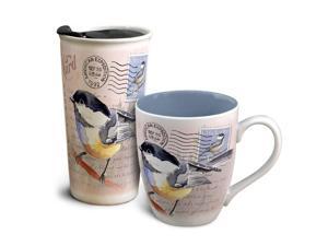 American Expedition Home & Away Vintage Chickadee Mug Set American Expedition Home & Away Vintage Chickadee Mug Set