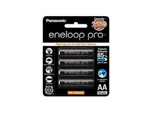 4 Pack AA Panasonic Eneloop Pro 2550mAh High Capacity Rechargeable Batteries 4 Pack AA Panasonic Eneloop Pro 2550mAh High Capacity Rechargeable Batteries