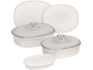 CorningWare 1117221 Bakeware Set, French White, Set of 8 CorningWare 1117221 Bakeware Set, French White, Set of 8