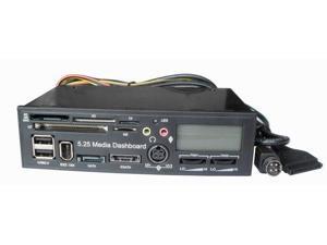5.25" PC Chassis Front Panel Temperature Display LCD Card Reader SATA power 528L 5.25" PC Chassis Front Panel Temperature Display LCD Card Reader SATA power 528L