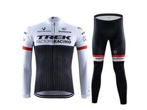 Trek Sports Men's Long Sleeve Black&white Cycling Jersey Pant Bicycle Clothing Trek Sports Men's Long Sleeve Black&white Cycling Jersey Pant Bicycle Clothing