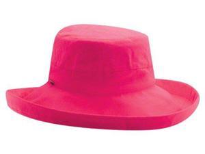 Cotton Big Brim Sun Lover Hat for Ladies, Fuchsia Cotton Big Brim Sun Lover Hat for Ladies, Fuchsia