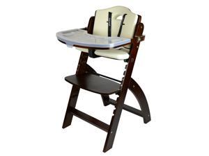 Abiie Beyond Wooden High Chair with Tray. The perfect highchair solution for your child as toddler's or dining chair ( 6 months & up) (Mahogany - Cream Cushion) Abiie Beyond Wooden High Chair with Tray. The perfect highchair solution for your child as toddler's or dining chair ( 6 months & up) (Mahogany - Cream Cushion)