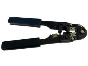 RJ45 Ethernet Network Cable Crimping Tool w/ Cut Crimp and Strip Capabilities RJ45 Ethernet Network Cable Crimping Tool w/ Cut Crimp and Strip Capabilities