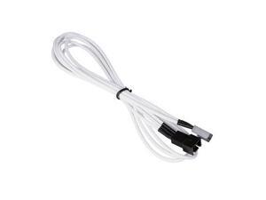 NZXT CBW-3F600 600mm 3-Pin to 3-Pin Fan Extension Cable Cord White Braided NZXT CBW-3F600 600mm 3-Pin to 3-Pin Fan Extension Cable Cord White Braided
