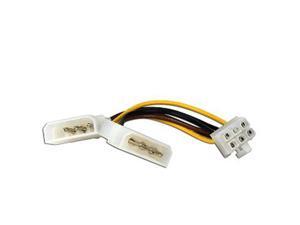 Dual Molex to 6-Pin PCI Express Power Adapter Cable by BattleBorn Dual Molex to 6-Pin PCI Express Power Adapter Cable by BattleBorn