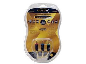 GoldX GXAV-RGB-03 3 ft PlusSeries M/M Hi-Def Component Video Cable Cord GoldX GXAV-RGB-03 3 ft PlusSeries M/M Hi-Def Component Video Cable Cord