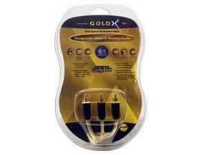 GoldX GXAV-YLR-06 6ft PlusSeries M/M Composite Video/Audio Cable GoldX GXAV-YLR-06 6ft PlusSeries M/M Composite Video/Audio Cable