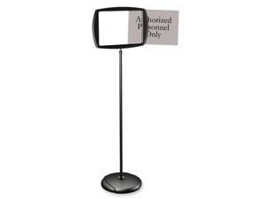 Floor Pedestal Sign Interchangeable 11"x15"x65" Black Floor Pedestal Sign Interchangeable 11"x15"x65" Black