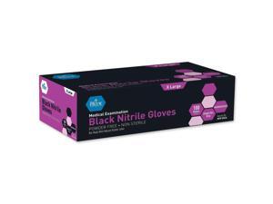 MedPride 50536 Black Nitrile Exam Gloves XLarge Non-Sterile Powder Free 100/BX MedPride 50536 Black Nitrile Exam Gloves XLarge Non-Sterile Powder Free 100/BX