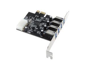 4-Port SuperSpeed USB 3.0 PCI-Express Controller Card 4-pin IDE Power Connector 4-Port SuperSpeed USB 3.0 PCI-Express Controller Card 4-pin IDE Power Connector