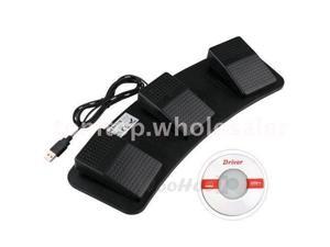 3 Triple USB Foot Control Switch Keyboard + Mouse Action Pedal HID 3 Triple USB Foot Control Switch Keyboard + Mouse Action Pedal HID