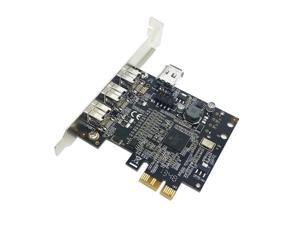4 Ports PCIe PCI-E Express FIREWIRE 800 1394B CARD 3+1 1394 for WINDOWS 8/7/MAC 4 Ports PCIe PCI-E Express FIREWIRE 800 1394B CARD 3+1 1394 for WINDOWS 8/7/MAC