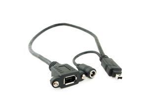 IEEE 1394 6P female & Screws & DC 12v Power Jack to 4P Male Firewire Cable IEEE 1394 6P female & Screws & DC 12v Power Jack to 4P Male Firewire Cable