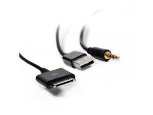 Black USB Charger Data & 3.5mm stereo audio Car AUX Cable only for iPhone iPad iPod Black USB Charger Data & 3.5mm stereo audio Car AUX Cable only for iPhone iPad iPod